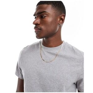 ASOS Design Classic Grey Heather T-Shirt 100%‎ Cotton Men's L New!